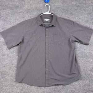 Orvis Mens XXL Short Sleeve Button Down Shirt Gray Classic Collection Outdoor